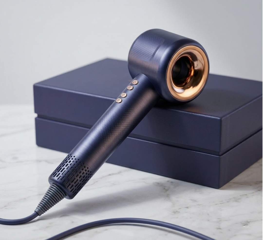 Sèche-cheveux ionique intelligent Aerovella pour des cheveux sans frisottis