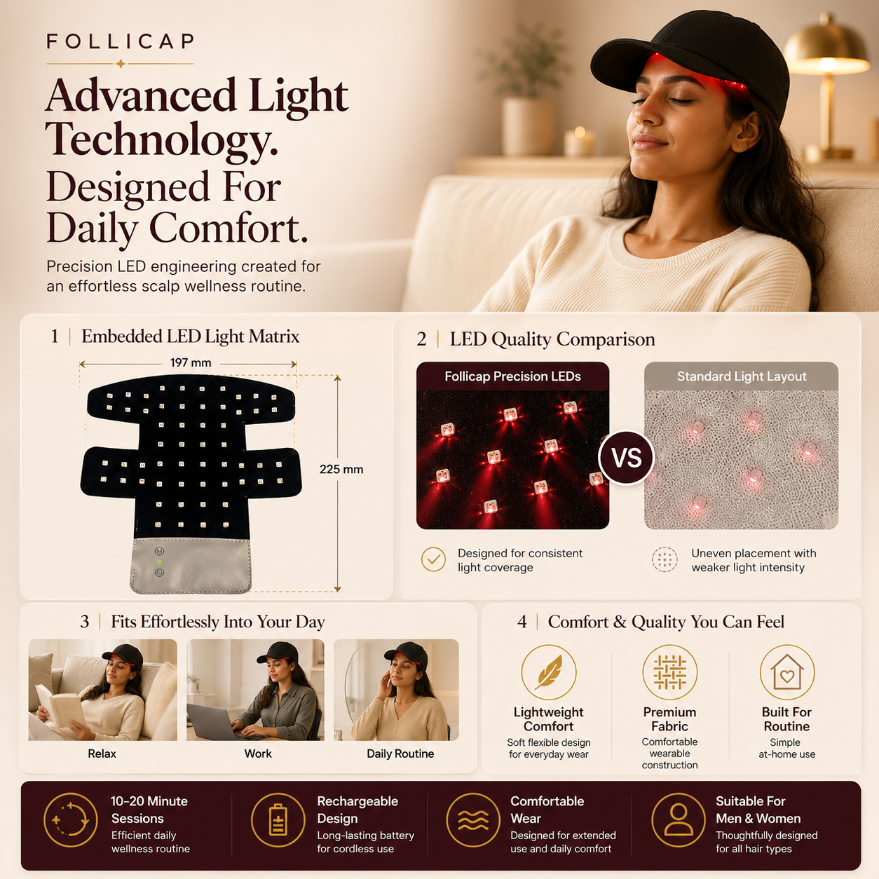 Follicap LED Hair Growth Therapy Cap