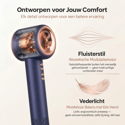 Aerovella slimme ionische haardroger voor pluisvrij haar