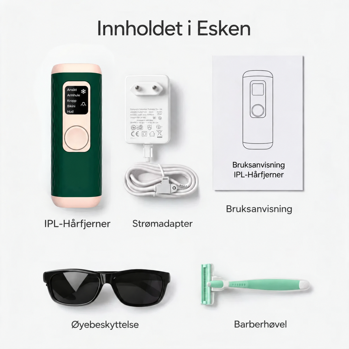 Gloreine IPL-hårfjerningsapparat for silkemyk hud