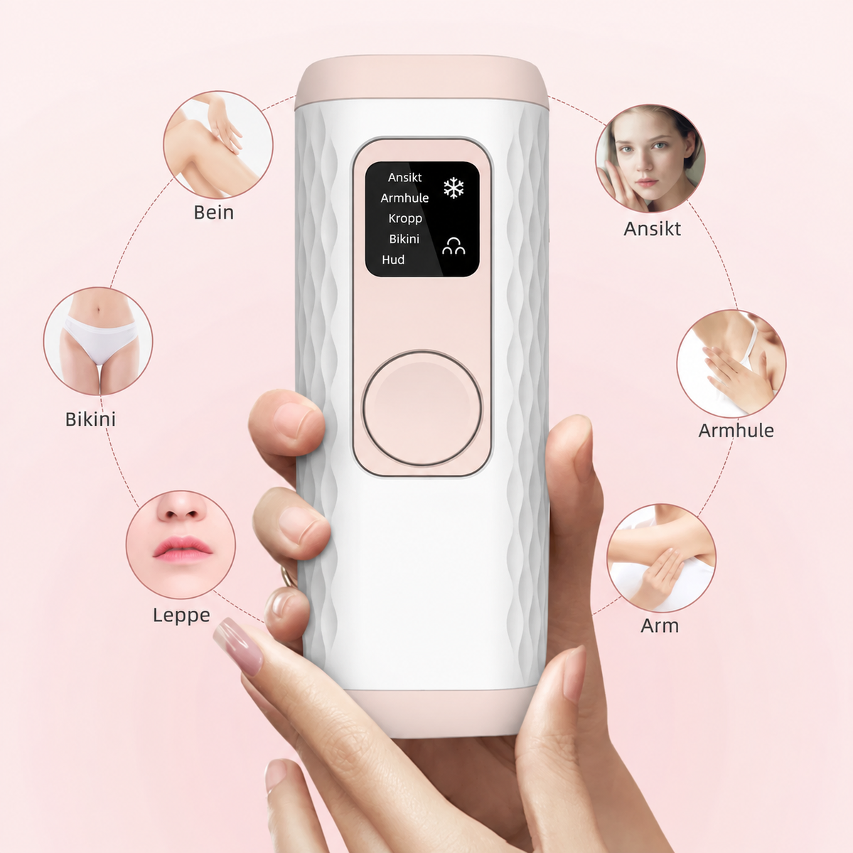 Gloreine IPL-hårfjerningsapparat for silkemyk hud