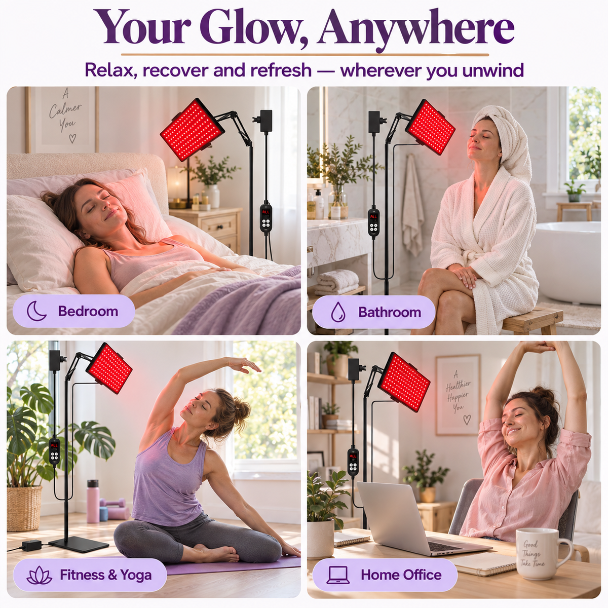 RubyFlex Duo Red Light Therapy Lamp