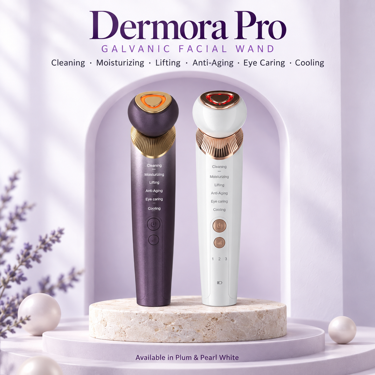 Dermora Pro 6-in-1 Galvanic Facial Wand