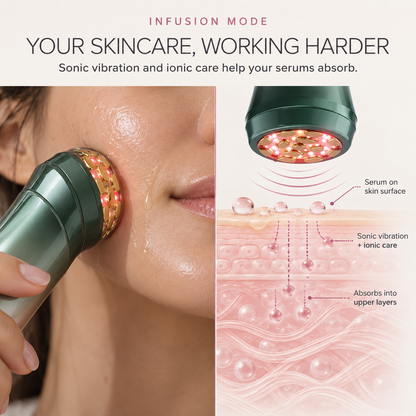 Nuvelle Pro RF Facial Wand | 6-in-1 LED Skin Device