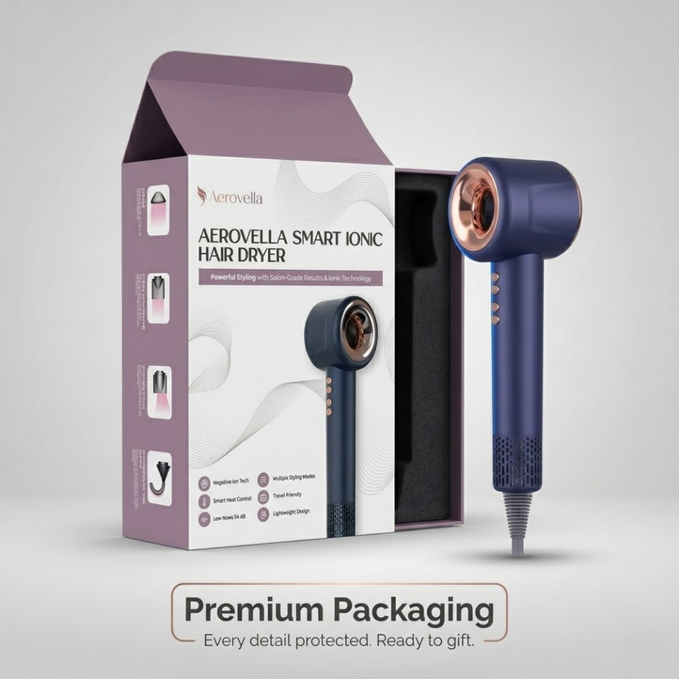 Aerovella Smart Ionic Hair Dryer - Frizz Free Hair