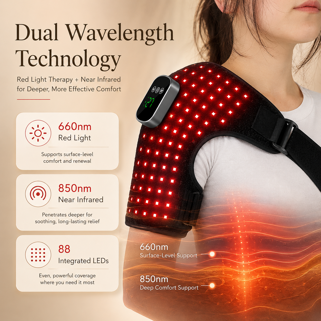 TheraFlex Red Light Shoulder Therapy Wrap