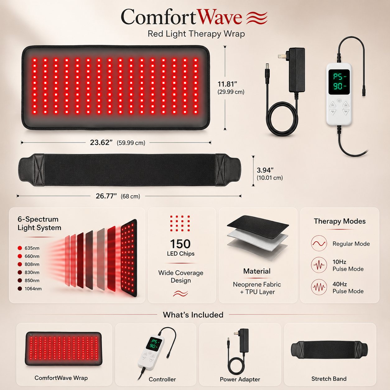 ComfortWave Red Light Therapy Wrap