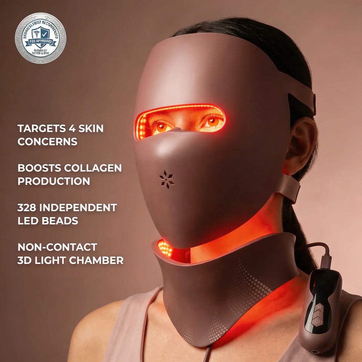 LumaWave Pro LED Face Mask – Red Light Therapy
